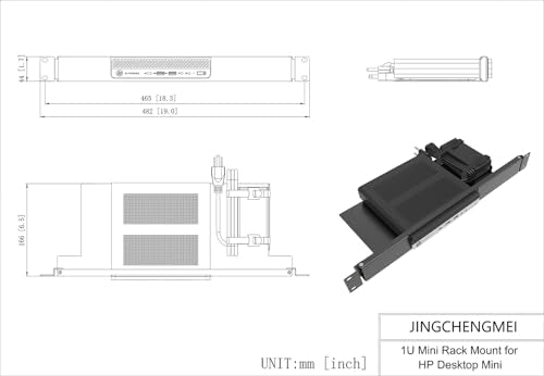 1U Hinged Mini Rack Mount for HP Mini PC in 19" Rack Cabinet - Image 6