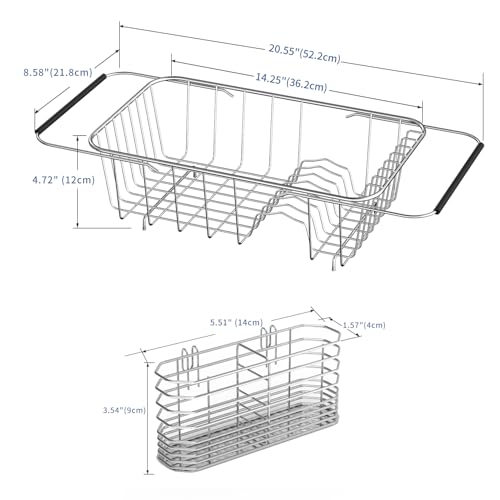 JAQ Over Sink Dish Drying Rack for Small Sink, Compact - Image 5