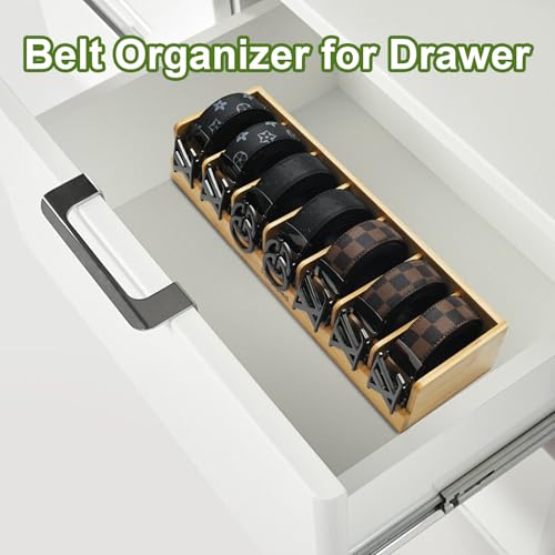Belt Organizer,Wooden, 7 Compartments - Image 5