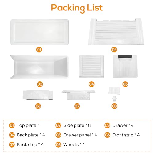 4 Drawer Slim Bathroom Cabinet, Narrow Rolling Cart Organizer - Image 5