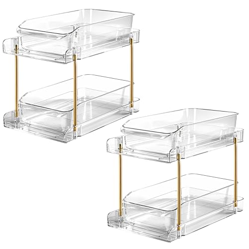 LAREKUN2pack 2-Tier Organizer & Storage Unit Stackable Bathroom - Image 2