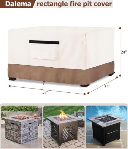 Fire Pit Cover,Outdoor Heavy Duty 600D 100% Waterproof Fire Pit - Image 4