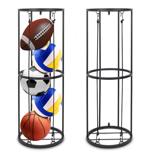 Vertical Ball Storage Rack, Wall-Mounted Garage Sports - Image 2