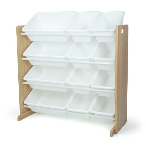 Humble Crew Kids Toy Organizer with 12 Bins, 4 Tier Storage - Image 2