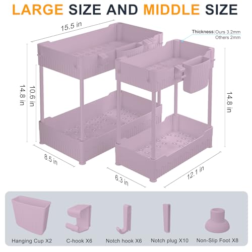 Sevenblue 2-Pack Under Sink Organizer with Hooks & H | All Products - Image 6
