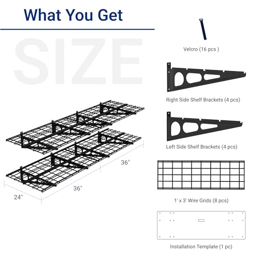 FLEXIMOUNTS 2-Pack 2x6ft Garage Shelving 24-inch-by-72-inch Heavy - Image 3