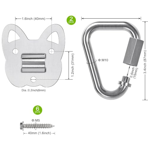 Dog Leash Holder Wall Mount Stainless Steel Hook, 2 Pack - Image 3