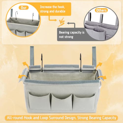 Lilithye Bedside Caddy, Bedside Storage Bag Hanging Organizer - Image 6