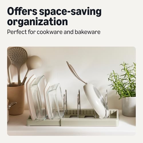 Amazon Basics Pot and Pan Organizer, Includes 10 Moveable - Image 6