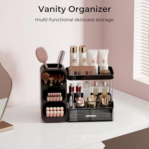 UFORU Makeup Organizer Countertop with Brush Holder for Vanity - Image 4