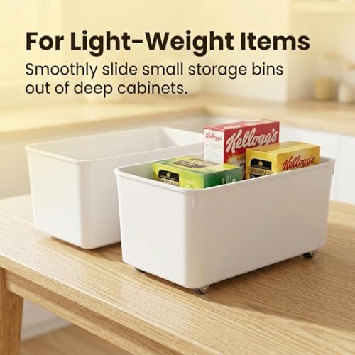 8 Pack Mini Fixed Drawer Rubber Caster Wheels,1/2" Low Profile - Image 7