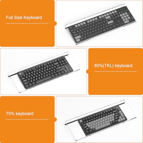 Beego Ergonomic Computer Keyboard Stand - Clear Acrylic Keyboard - Image 6