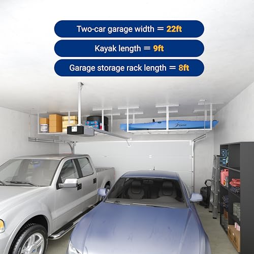 FLEXIMOUNTS 3x8 Overhead Garage Ceiling Storage Rack | Garage Storage - Image 6
