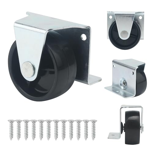 2 Inch Low Profile Caster Wheels for Trundle Bed, Cabinet - Image 2