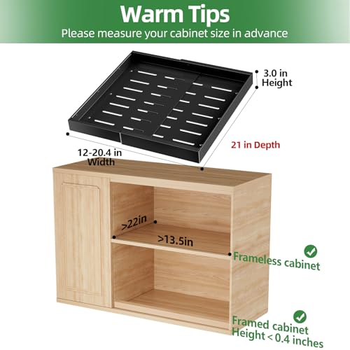 PAKETA 2 Pack Expandable Pull Out Cabinet Organizer,21" Deep - Image 3