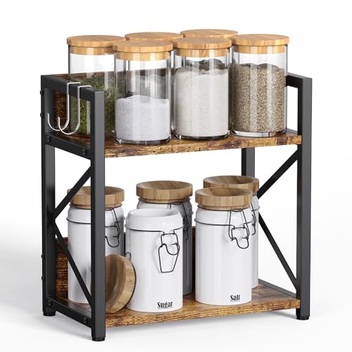 Spice-Rack-Organizer-Shelf for Kitchen Counter, 2 Tiers - Image 2
