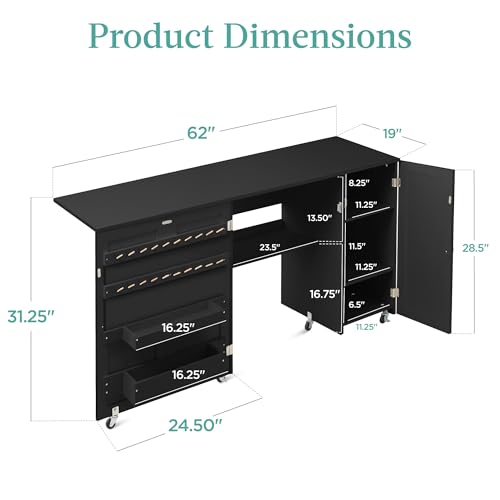 Best Choice Products Large Folding Sewing Table | Home Organization - Image 4