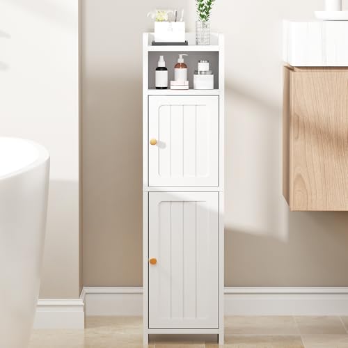 BEWISHOME Small Bathroom Storage Cabinet, 2 Doors Narrow Bathroom - Image 3