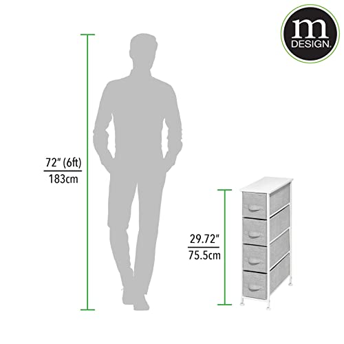 mDesign Narrow Dresser Storage Tower Stand with 4 - Image 7