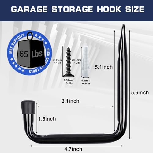 Dreecy J Utility Hooks for Hanging Heavy Duty Garage | Garage Storage - Image 3