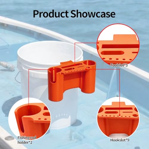 Fishing Rod Holder for Bucket, Portable Fishing Tool Station - Image 6