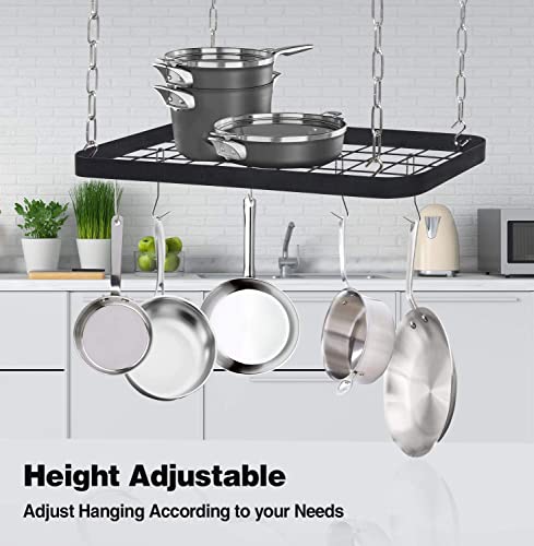 Hanging Pots and Pans Organizer Rack for Ceiling Wall Mount Grid - Image 4