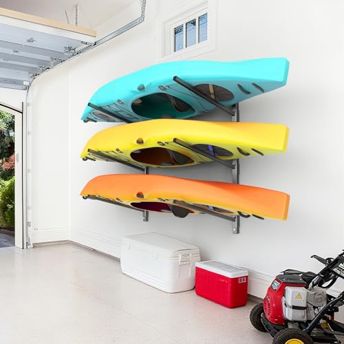 WALMANN Heavy Duty Wall Mounted Kayak Storage Rack | Home Organization - Image 3