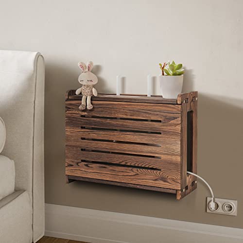 Wooden Router Shelf Wall Mount WiFi Router Storage Box - Image 7