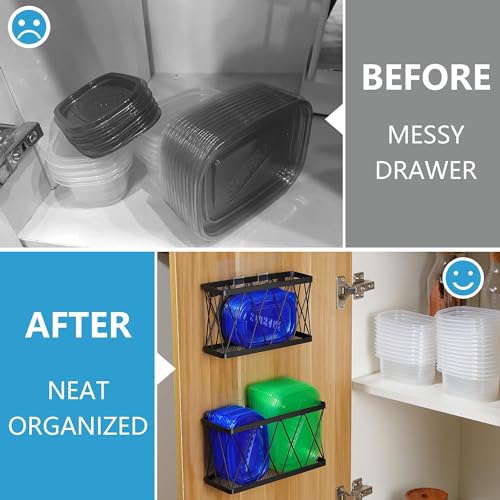 YIGII 3 Pack Adhesive Cabinet Organizer - Wall Mounted Pantry - Image 4
