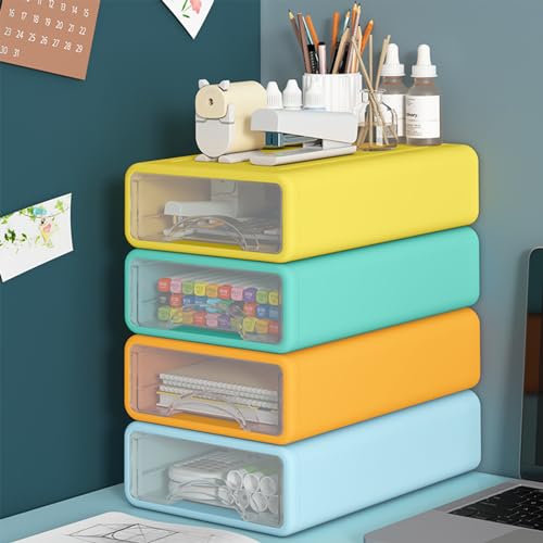 Desk Organizer with Drawers, Stackable Storage Drawers - Image 8