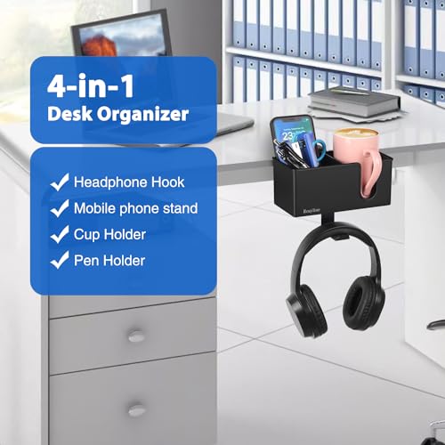 Rosyline 3-in-1 Clip-on Cup Holder for Desk with Desktop - Image 3