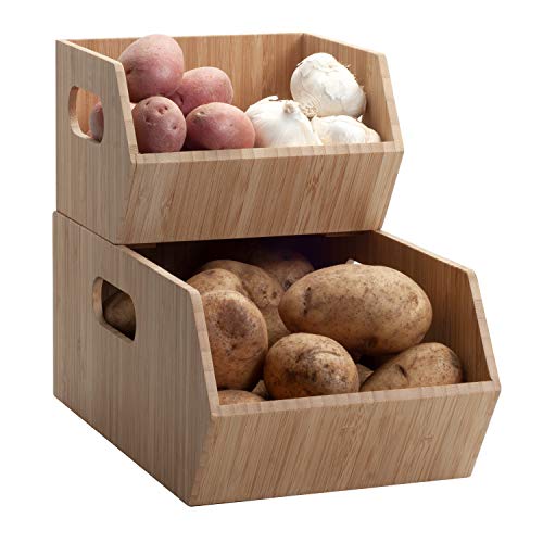 MobileVision Bamboo Storage Bins for Pantry & Kitchen Cabinet - Image 5