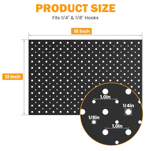 Pegboard Smith Metal Pegboard Panels, 16" x 12" Heavy-Duty - Image 3