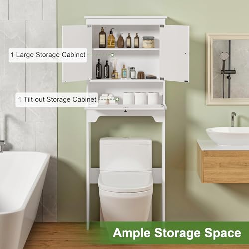 Over The Toilet Storage Cabinet, White - Image 4