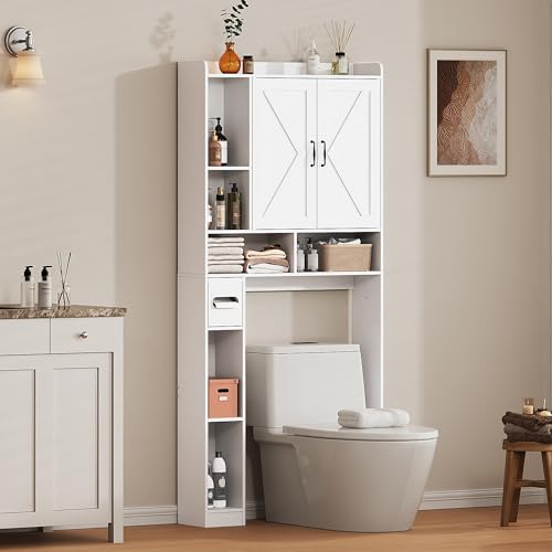 Over the Toilet Storage Cabinet, 31”W Bathroom Organizer - Image 2