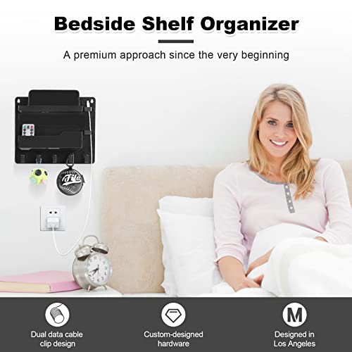 Wall Mount Shelf Organizer, Adhesive Bedside Shelf | Home Organization - Image 5