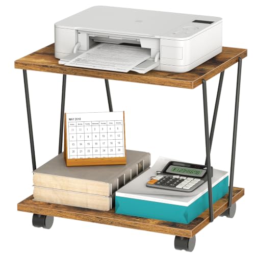 HOOBRO Tool-Free Assembly Printer Stand, 2-Tier Printer Table - Image 2