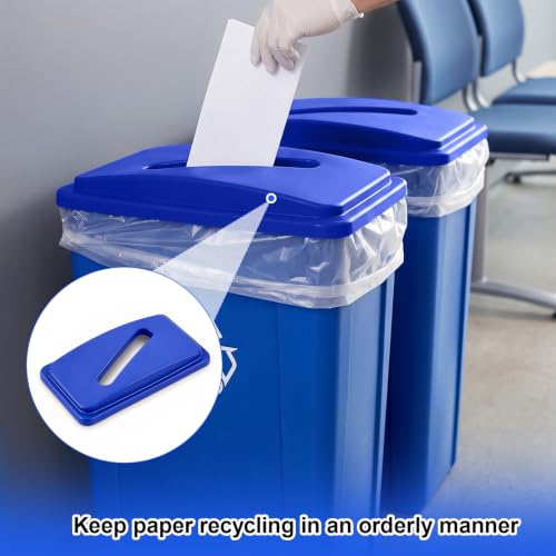 Maxdot 2 Pcs Recycle Bin Lids Paper Recycling, Blue - Image 6