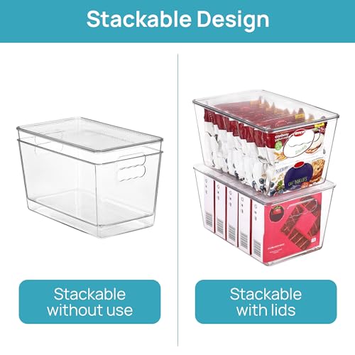 Vtopmart 6 Pack Clear Stackable Storage Bins with Li | All Products - Image 4