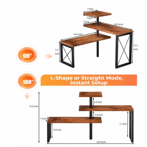 Corner Desk Shelf for Top of Desk Organizer Shelf, C | All Products - Image 4