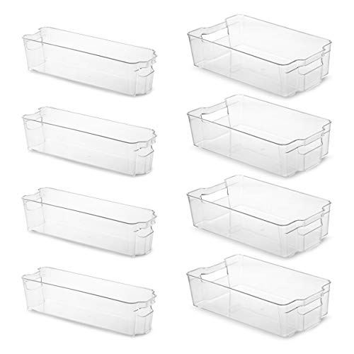 Set Of 8 Refrigerator Organizer Bins - 4 Wide and 4 Narrow - Image 2
