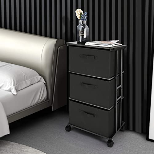 MAX Houser Dresser Storage with 3 Drawers, Fabric Dresser Tower - Image 3
