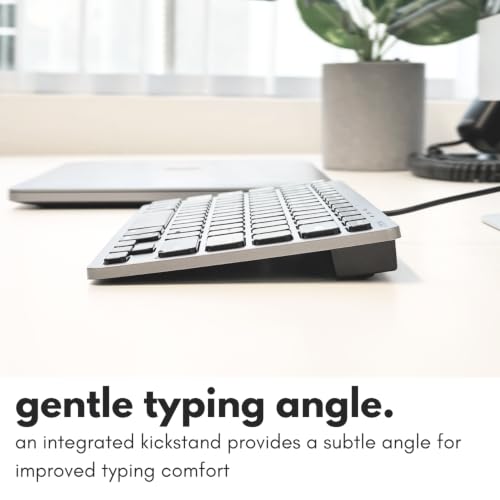 Macally Small USB Wired Keyboard for Mac and Windows - Image 7