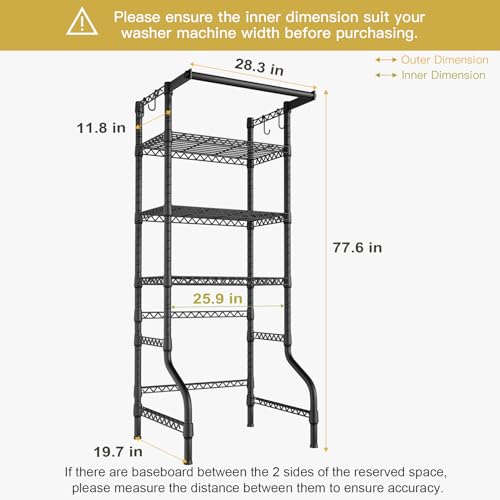 Ulif U11 Mini Over Washer and Dryer Shelves, 3 Tiers | All Products - Image 4