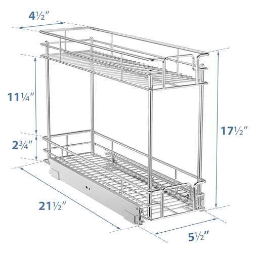ROOMTEC Pull Out Spice Rack for Narrow Cabinet (5½" W X - Image 6