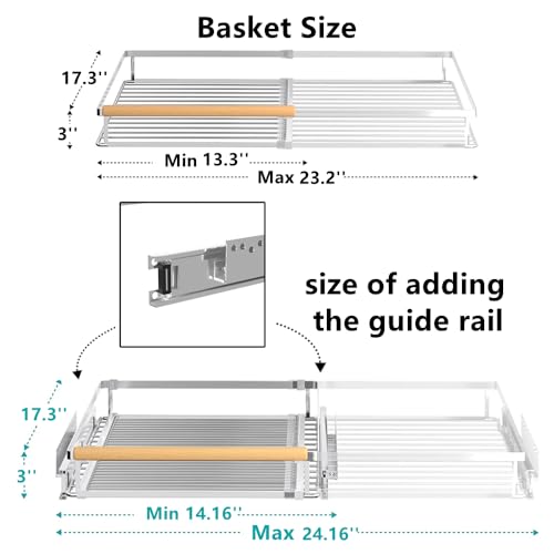 Pull Out Cabinet Organizer 2Pack, Heavy Duty Slide Out - Image 4