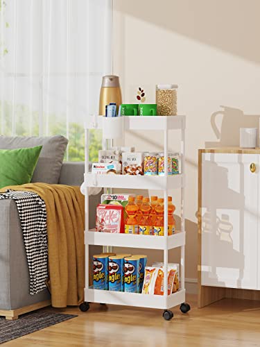 LEHOM Slim Rolling Storage Cart - 4 Tiers Bathroom Organizer - Image 5