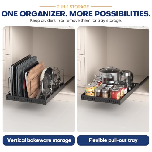 Pull Out Cabinet Organizer for Cookie Sheet, Cutting Board - Image 7