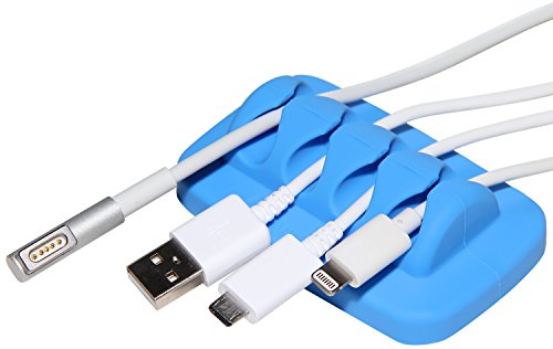 Desktop Cable Organizer, Cord Holder for Desk and Nightstand - Image 2