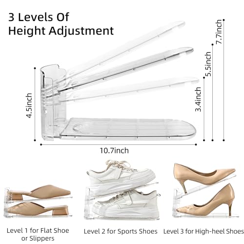 2 Pack Shoe Slots Organizer Adjustable Level Shoe St | All Products - Image 4